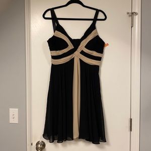 Black and tan formal dress